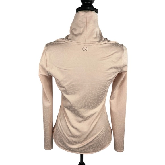CALIA Womens Long Sleeve Athletic Running Shirt Animal Print Pale Pink - Picture 2 of 13